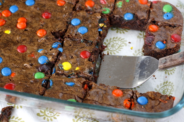 choco M&Ms chocolate brownie - a delicious chocolate brownie